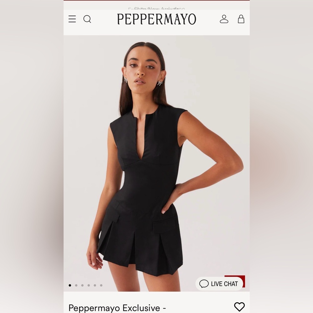 Peppermayo Elegant Black Zip-Up Top